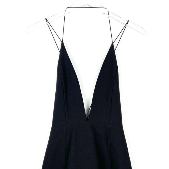 Nasty Gal String Me Along Deep Plunge Scalloped Hem Bodycon Mini Dress. Size S - Picture 4 of 16